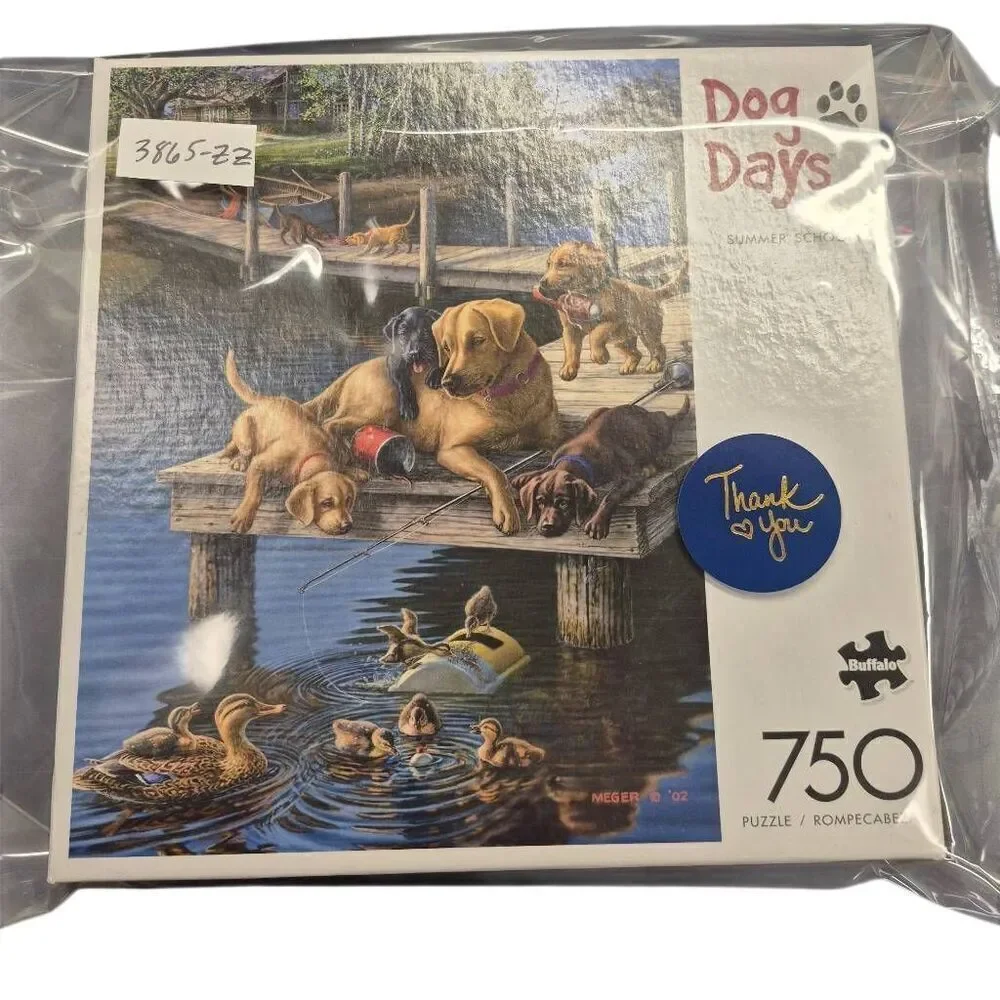 Buffalo Games Dog Days Summer School 750 pc Jigsaw Puzzle
